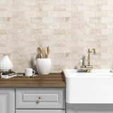 Marble Tiles - Royal Cream Honed Subway Metro Marble Tiles 70x140x10mm - intmarble