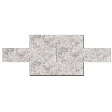 Marble Tiles - Subway Silver Cloud Honed Marble Tiles 100x300x10mm - intmarble