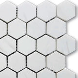 Marble Tiles - Dolomite Honed Hexagon Marble Mosaic Tiles - intmarble