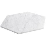 Marble Tiles - Bianco Carrara Waterjet Hexagon Marble Tiles 200x200x10mm - intmarble