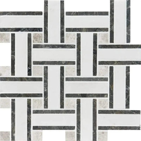 Marble Tiles - Bianco Sivec Marble Mosaic Tiles Slabs - intmarble