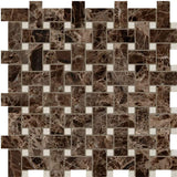 Marble Tiles - Emperador Dark Spanish Marble Tiles Mosaic Moulding - intmarble