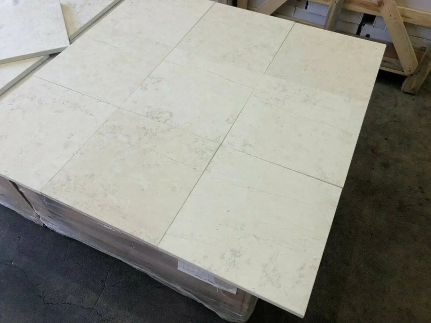 Marble Tiles - Bianco Perlino Semi Polished 400x400x20mm - intmarble