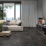 Marble Tiles - Elegant Black Polished Marble Tiles Floor Wall 750x750x20mm - intmarble