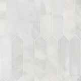 Marble Tiles - Calacatta Marble Mosaic Picket Tile, Bathroom, Kitchen Decor - intmarble