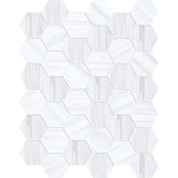 Marble Tiles - Calacatta Honed Hexagon Marble Mosaic Tile 50x50 - intmarble