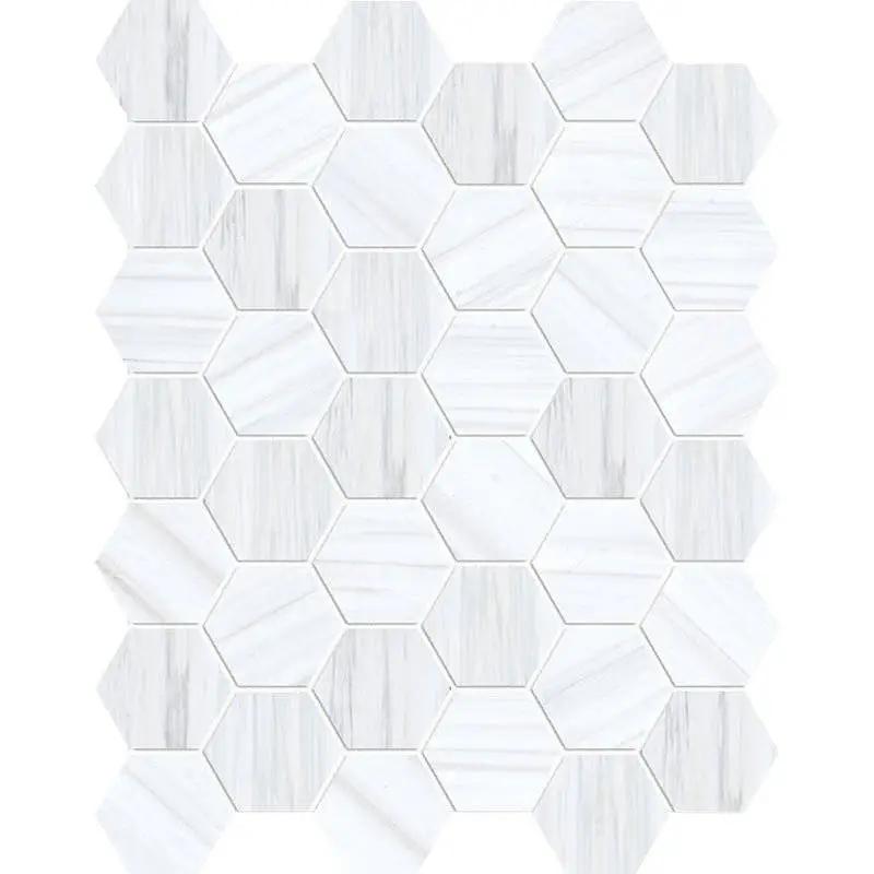 Marble Tiles - Calacatta Honed Hexagon Marble Mosaic Tile 50x50 - intmarble
