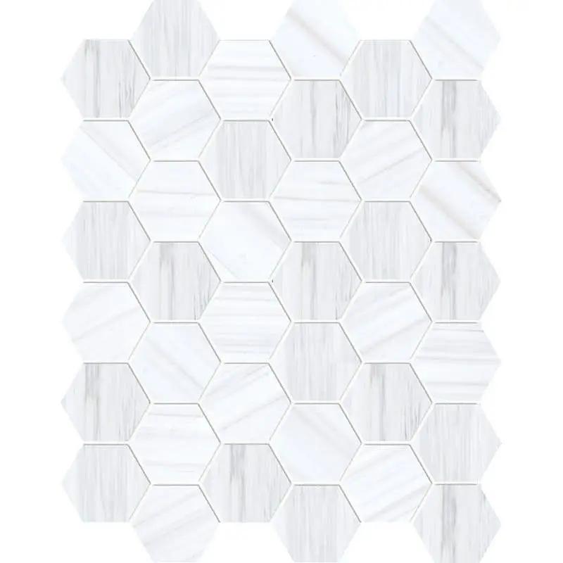 Marble Tiles - Calacatta Polished Hexagon Marble Mosaic Tile 50x50 - intmarble