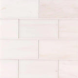 Marble Tiles - Calacatta Honed Subway Marble Tile 70x140x10mm - intmarble