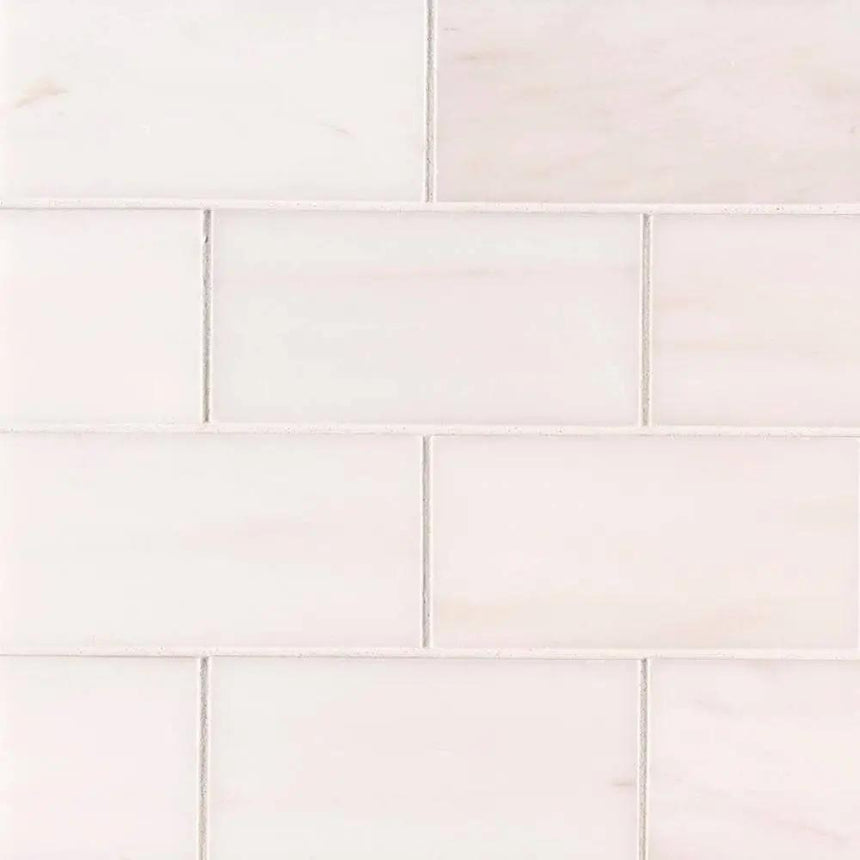 Marble Tiles - Calacatta Honed Subway Marble Tile 70x140x10mm - intmarble