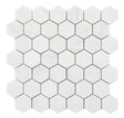 Marble Tiles - Bianco Dolomite Honed Marble Hexagon Mosaic Tile 48x48x10mm - intmarble