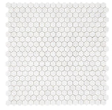 Marble Tiles - Bianco Dolomite Honed Marble Hexagon Mosaic Tile 48x48x10mm - intmarble