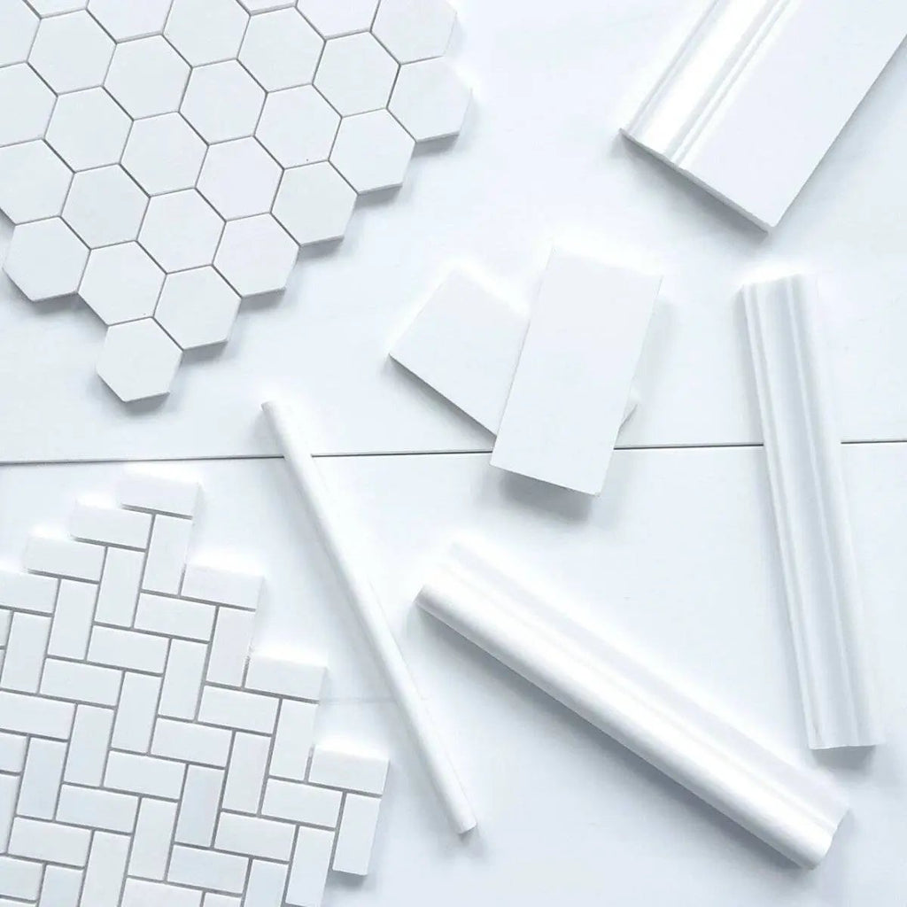 Marble Tiles - Bianco Dolomite Honed Marble Hexagon Mosaic Tile 48x48x10mm - intmarble