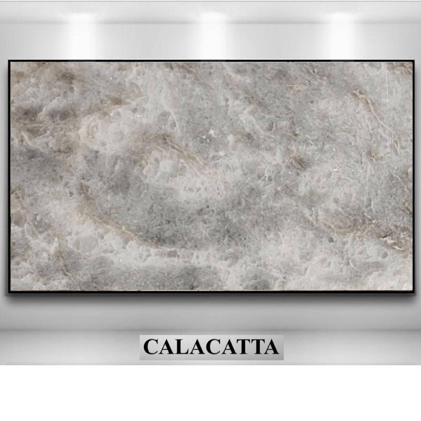 Marble Tiles - Calacatta Crystal Polished Marble Tiles 610x610x12mm - intmarble