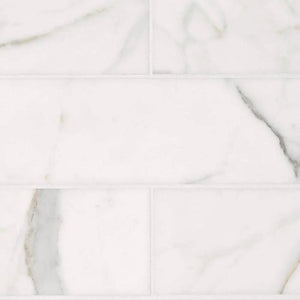 Marble Tiles - Calacatta Gold Polished Italian Subway Marble Tile 75x305x10mm - intmarble