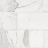 Marble Tiles - Calacatta Gold Polished Italian Subway Marble Tile 75x305x10mm - intmarble