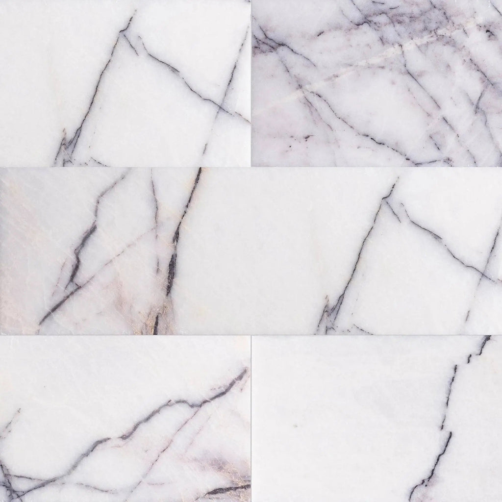 Marble Tiles - Calacatta Viola Polished Subway Marble Tiles 75x305x10mm - intmarble
