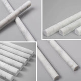 Marble Tiles - Carrara Honed Pencil Liner Marble Moldings 15x20x305mm - intmarble