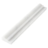 Marble Tiles - Carrara Ogee Rail Molding Honed Marble 48x305x22mm - intmarble