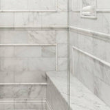 Marble Tiles - Carrara Ogee Rail Molding Honed Marble 48x305x22mm - intmarble