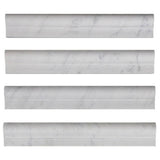 Marble Tiles - Carrara Ogee Rail Molding Honed Marble 48x305x22mm - intmarble