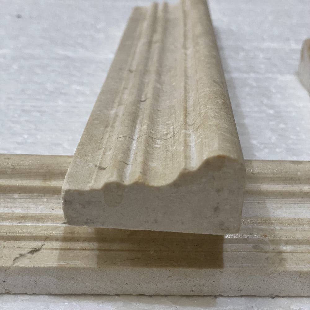 Marble Tiles - Marfil ogee dado moulding railing trim 48x305x25mm - intmarble