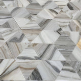 Marble Tiles - Skyfall Waterjet Hexagon Marble Mosaic Tile 230X250X10mm - intmarble