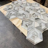 Marble Tiles - Skyfall Waterjet Hexagon Marble Mosaic Tile 230X250X10mm - intmarble