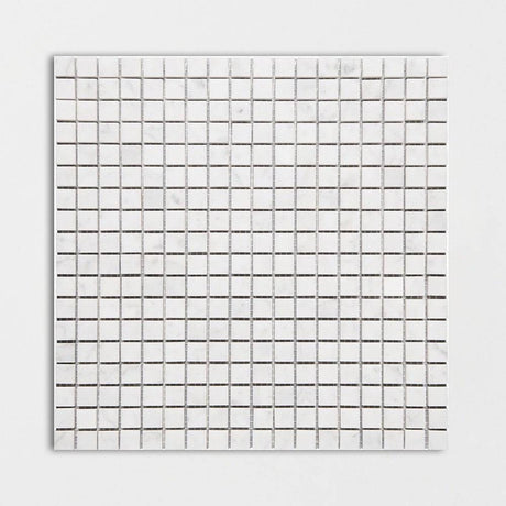 Marble Tiles - Bianco Thassos Polished Marble Mosaic Tiles 9x9x10mm - intmarble