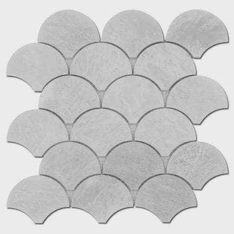 Fish Scale Scallop Marble Mosaic