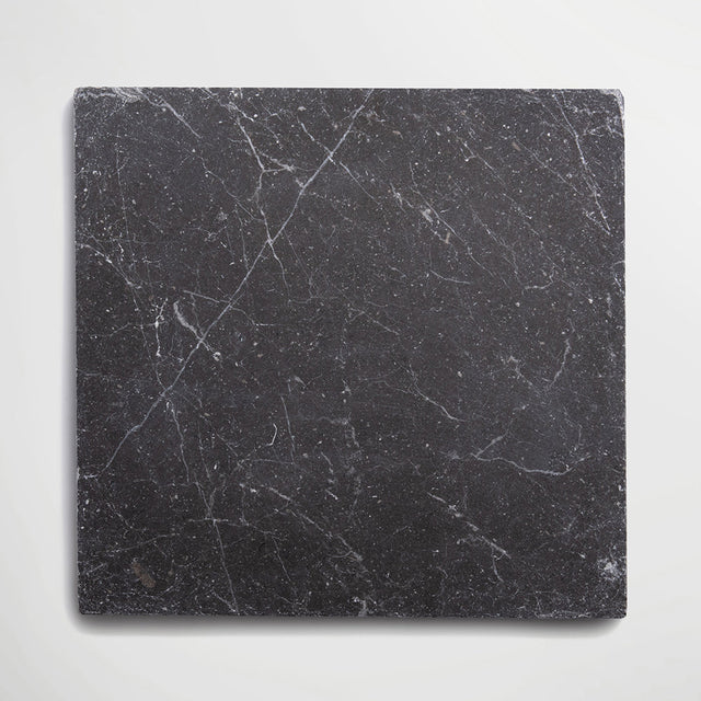 Black Tumbled Fitz Marble Tile 406x406x12mm