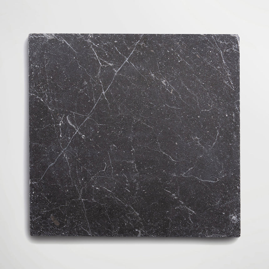 Black Tumbled Fitz Marble Tile 406x406x12mm