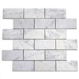Calacatta Subway Honed Marble Floor Wall Mosaic Tiles 50x10x10mm