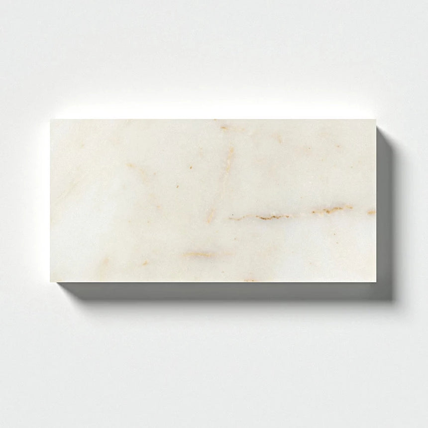 Calacatta Amber Honed Subway Marble Tiles 70x140x10mm