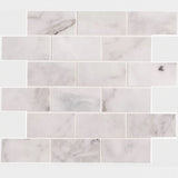 Calacatta Cressa Subway Marble Mosaic 