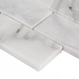 Calacatta Cressa Subway Marble Mosaic 