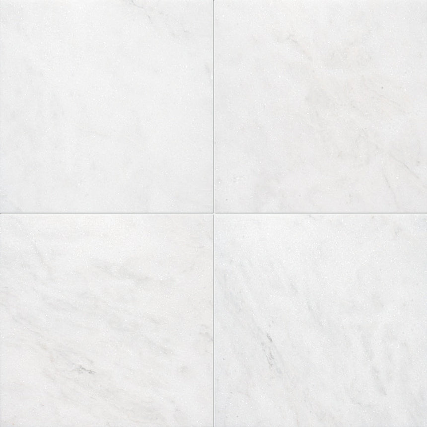 Carrara T White Honed Marble Tiles 457x457x12mm