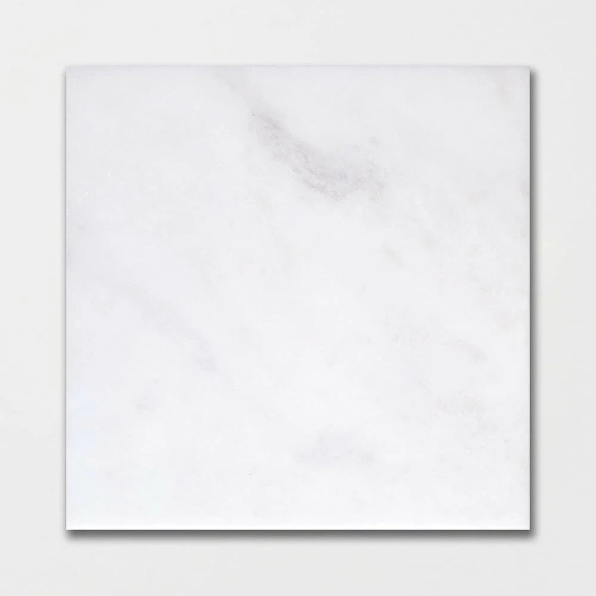 Carrara T White Honed Marble Tiles 457x457x12mm