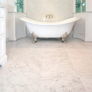 Carrara XL White Honed Italian Natural Marble Tile 