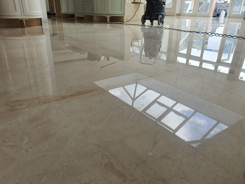 Crema Marfil Polished Marble Tile