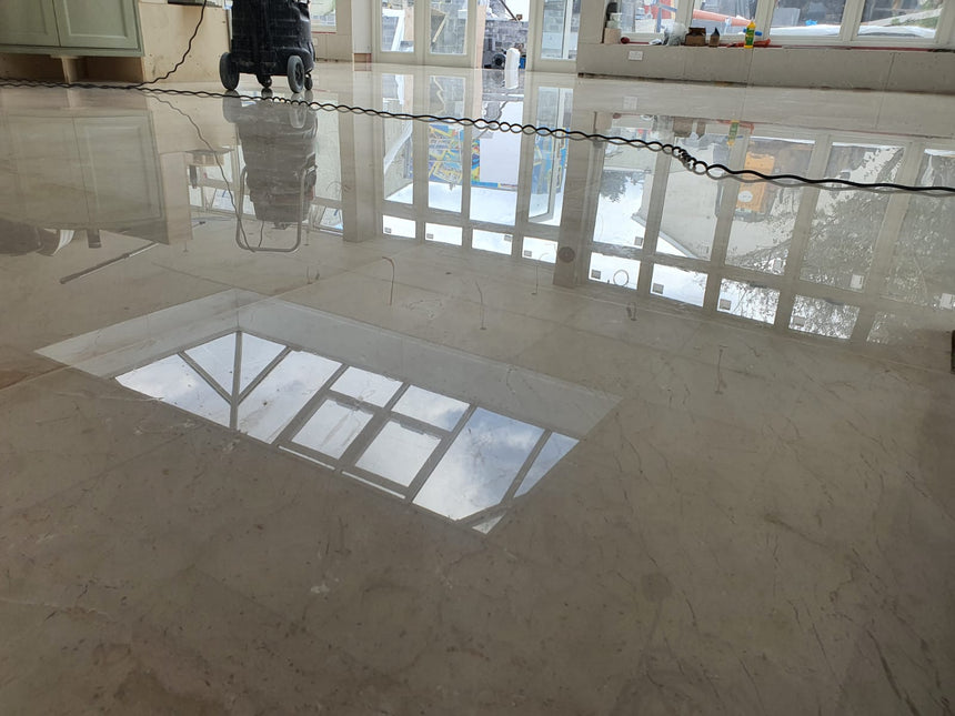 Crema Marfil Polished Marble Tile