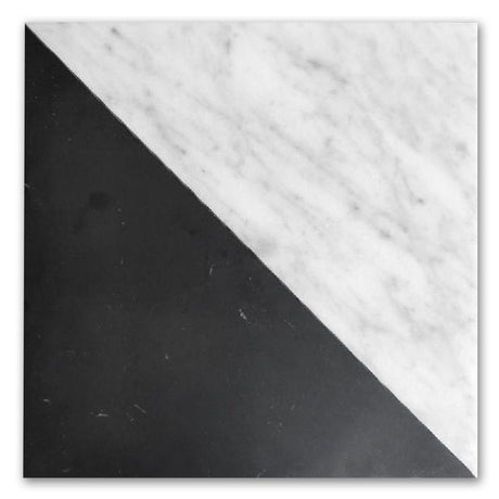 Triangle Honed Marble Tiles Fitz Collection Chequerboard