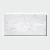 Carrara White Polished Italian Marble Tile 150x300x10mm