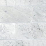 Carrara White Polished Italian Marble Tile 150x300x10mm