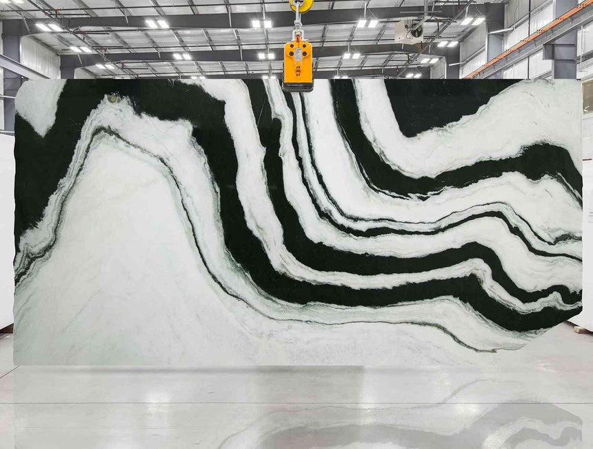 Marble Tiles - Panda White Marble Slabs - intmarble