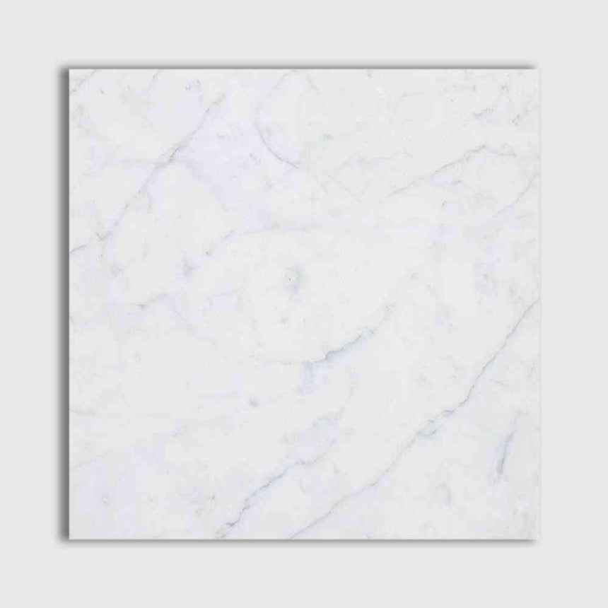 Carrara White Honed Marble Tiles