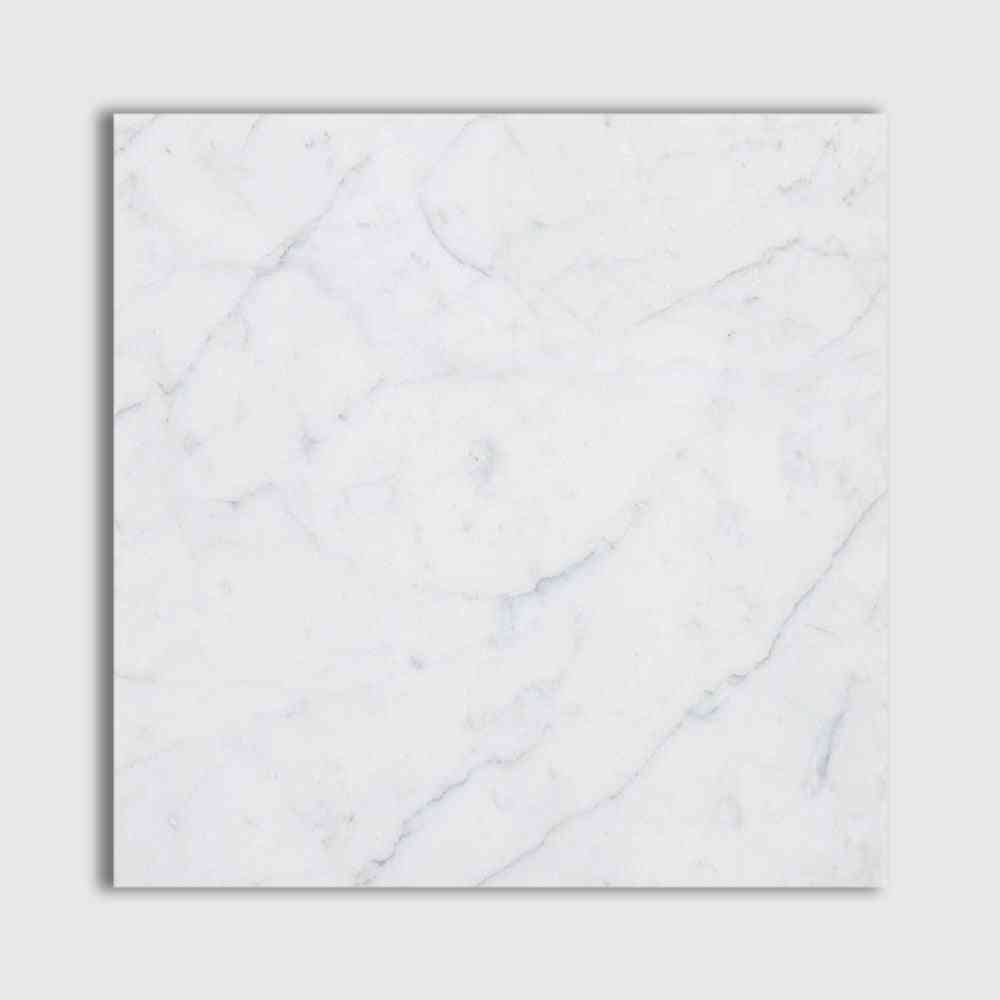 Carrara White Honed Marble Tiles