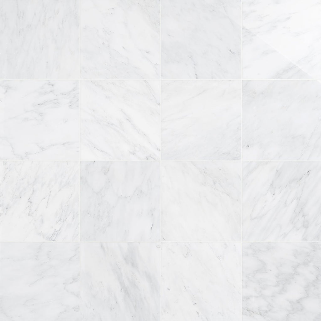 Marble Tiles - Carrara Honed Marble Tiles Floor Wall Natural Marble 457x457x12mm - intmarble