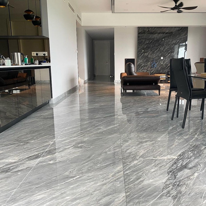 Bardiglio Polished Italian Marble Tiles