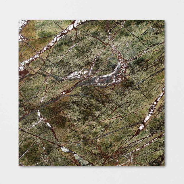 Rainforest Green Marble Slab Rain Frost Marble